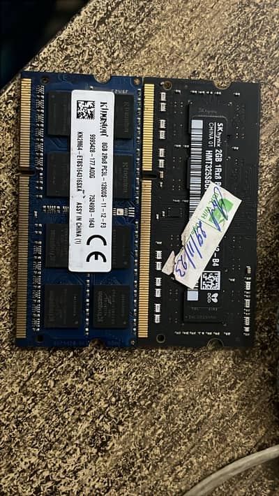 2 + 8 gb laptop ram ddr 3