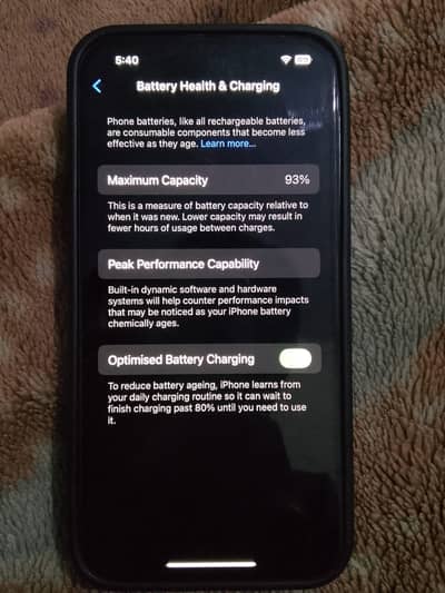 i phone 14 LLA (128/gb) factory unlock NoN PTA Battery Helath 93%