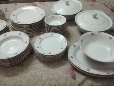 8 people serving dinner set