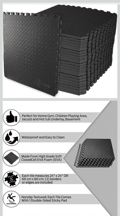 EVA 4pcs Puzzle Mat|EVA Foam Sheet|Foam Floor Mat|Kids Matt|Gym Mat