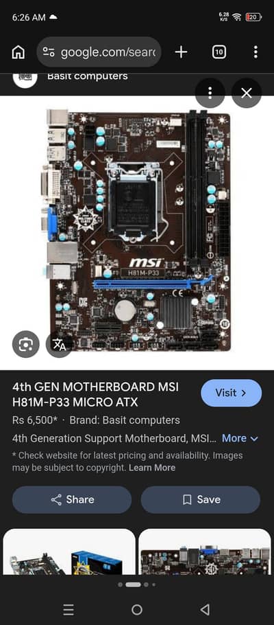 msi h81 mobotherboard plus CPU xeon 1241 v3 and 12gb ddr3 ram
