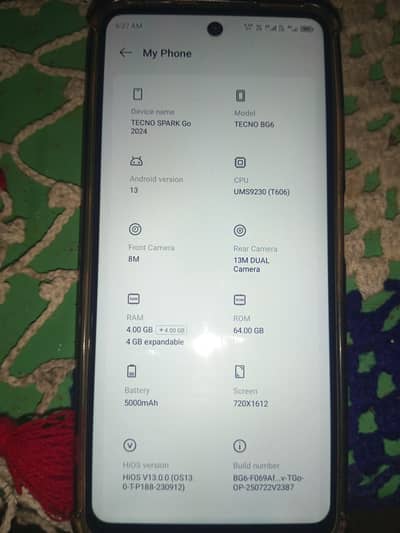 techno spark go 2024 4gb 64 gb 10/9.5 condition 03489185883 whattsapp