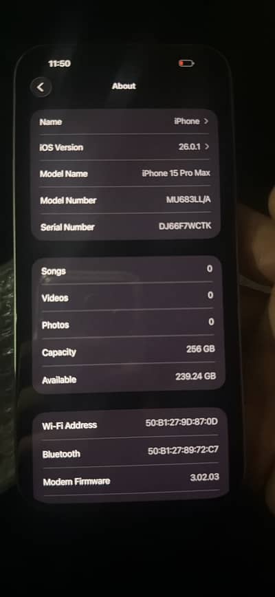 Apple iPhone 15 pro max 256 natural titanium Jv locked.