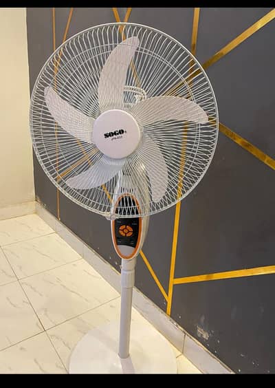 Sogo Rechargeable Pedestal Fan JPN-633 | AC/DC | Battery Backup