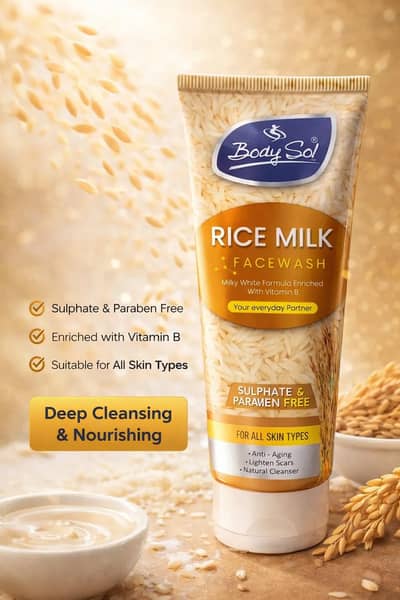 Rice milk face wash