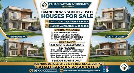 Fahad Farman Associates Offers House for Sale Dha Phase 9 Town