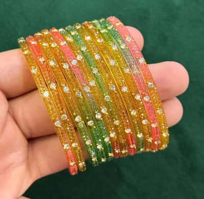 Kashmiri raindrop bangles