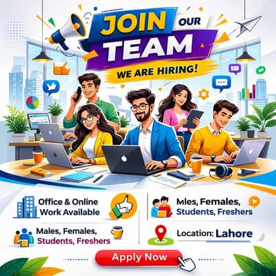 Urgent Hiring – Office & Work From Home Jobs (Male/Female