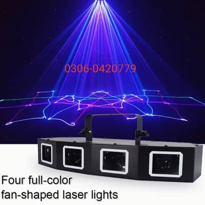 4 LENS LASER PROJECTOR BEAM DISCO PARTY DJ LIGHT.
