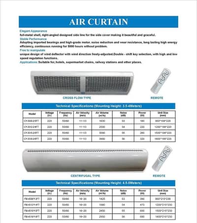 Airy Air curtain with senser for sale