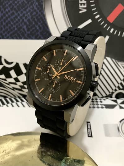 HUGO BOSS-GUN METALLIC-SPORTS EDITION-NEW WATCH-SEIKO CITIZEN CASIO