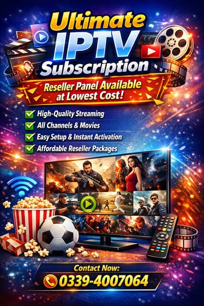 IPTV Service Provider HD Channels + Reseller Panel Available Low Cost