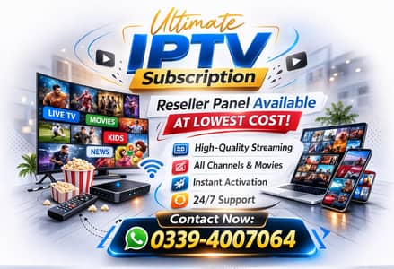 IPTV Service Provider HD Channels + Reseller Panel Available Low Cost