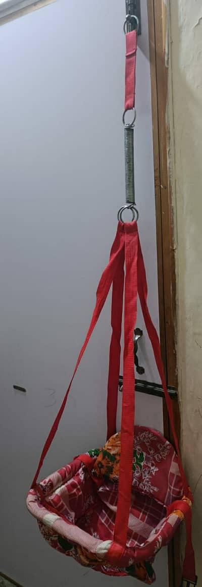 indoor hanging swing with single spring bouncer