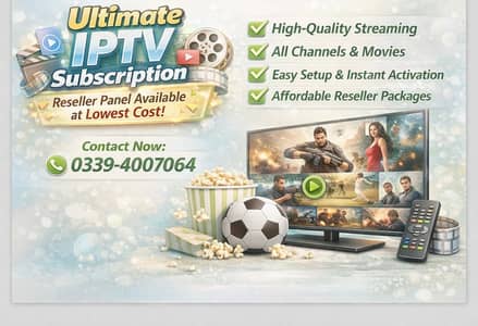 IPTV Service Provider HD Channels + Reseller Panel Available Low Cost
