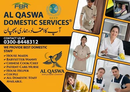 Maids / House Maids / cook / House chef / Baby Sitter maid available