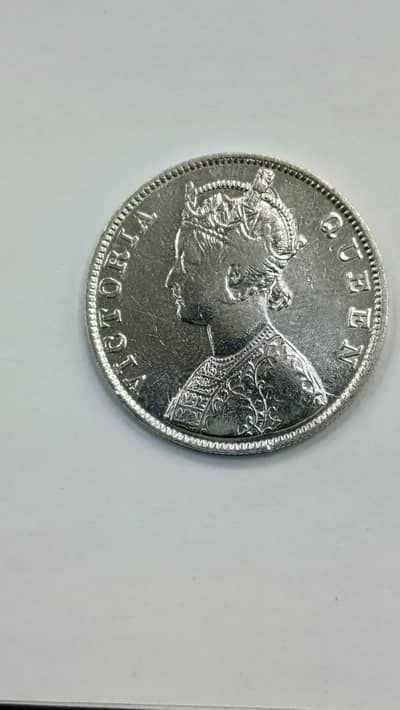 One Rupee India 1862 Queen Victoria Coin