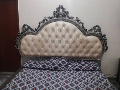 Wooden Master bed with 2 side tables