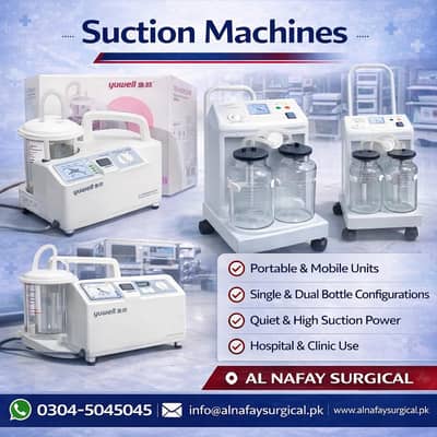 Suction Machine, Surgical Sucker, Vacuum Machine New & Refurbished