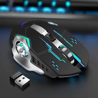 Dual Mode RGB Gaming Mouse - Bluetooth & Wireless (Rechargeable)
