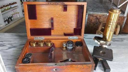 Rare Antique 1925 German Brass microcope Ernst Leitz wetzlar