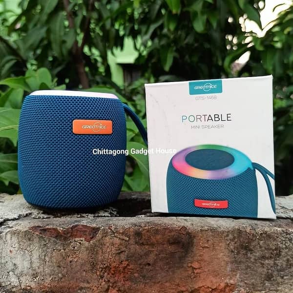 GREATNICE USA ORIGINAL GTS-1468 Mini Portable Bluetooth 5.0 Speaker with 5W High Bass SPEAKER RGB Lighting, 800mAh Battery (5 Hrs Playtime) speaker FM/USB/TF Support