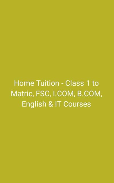 Home Tuitions For Kids