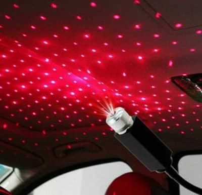 Car Roof Star Projector Light USB Flexible Red