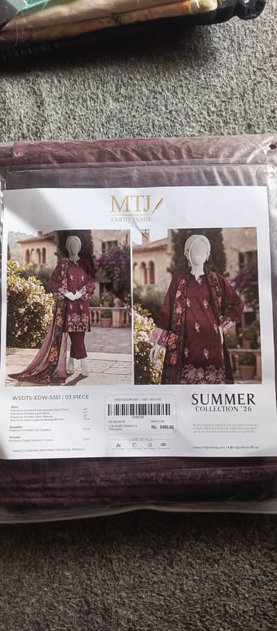 MTJ (Tariq Jameel) Original Lawn Suit – Brand New