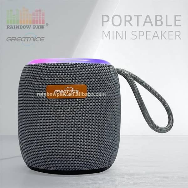 GREATNICE USA ORIGINAL GTS-1468 Mini Portable Bluetooth 5.0 Speaker with 5W High Bass SPEAKER RGB Lighting, 800mAh Battery (5 Hrs Playtime) speaker FM/USB/TF Support
