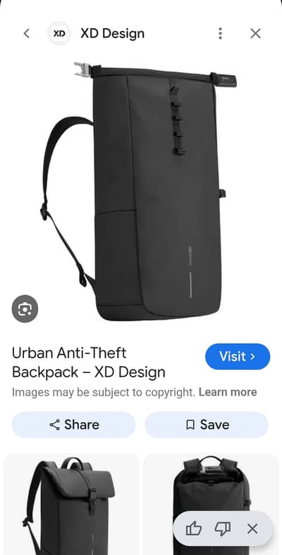 Anti thef back pack from germany brand new with enhanced security
