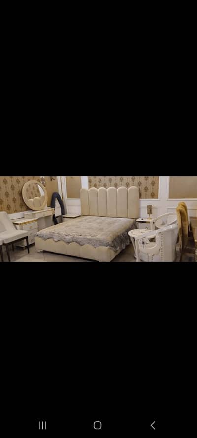 Double bed/king size bed/dressing table/bed set/Poshish bed/furniture