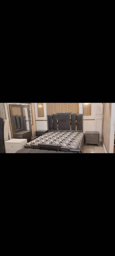 Double bed/king size bed/dressing table/bed set/Poshish bed/furniture