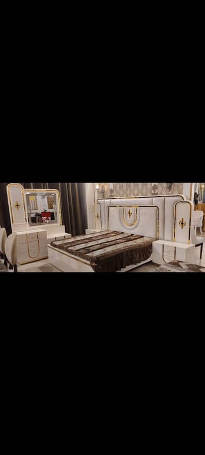 Double bed/king size bed/dressing table/bed set/Poshish bed/furniture