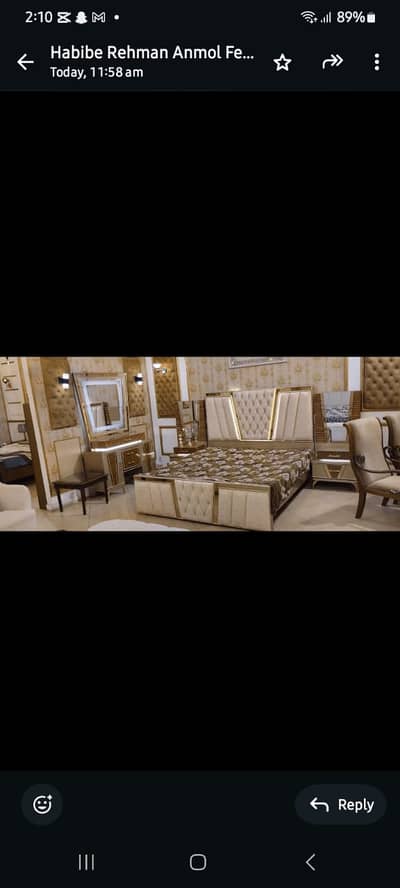 Double bed/king size bed/dressing table/bed set/Poshish bed/furniture