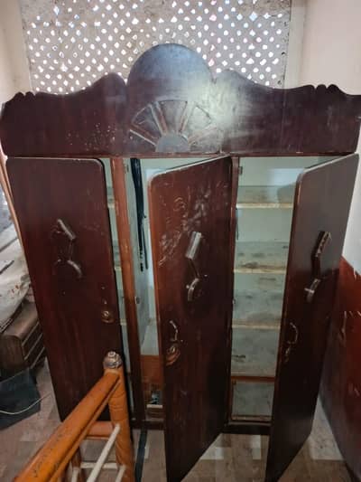 3 door wooden used cupboard (Almari)