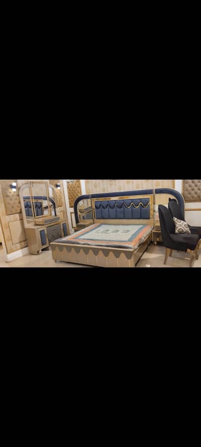 Double bed/king size bed/dressing table/bed set/Poshish bed/furniture