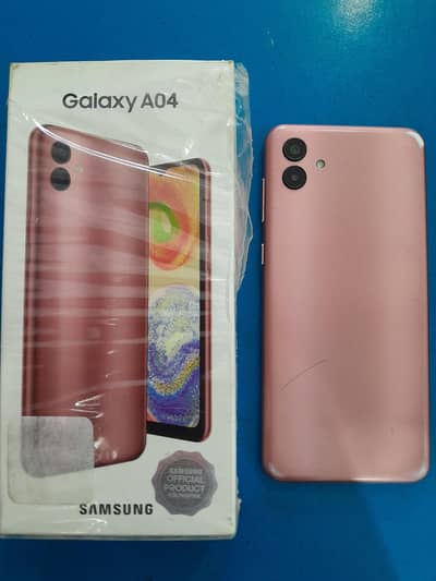 Samsung A04 with box charger urgent sale
