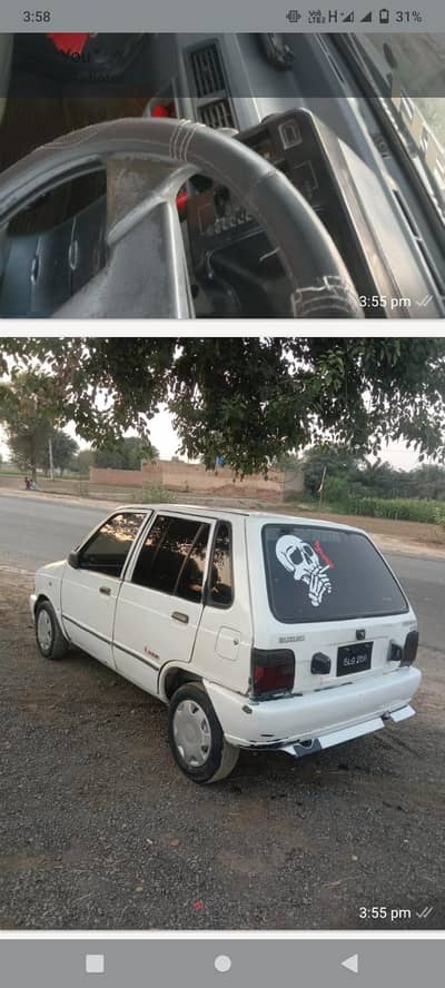 Mehran vxr 1990 . front jenion. baki shower Sahiwal registration copy