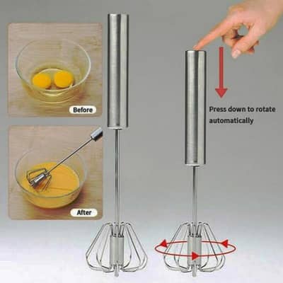 Stainless Steel Automatically Rotating Hand Mixer.