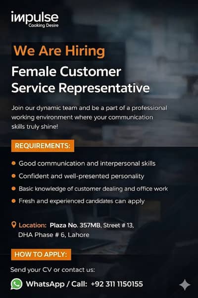 Female Customer Service Representative || Female Job || CSR Jobs