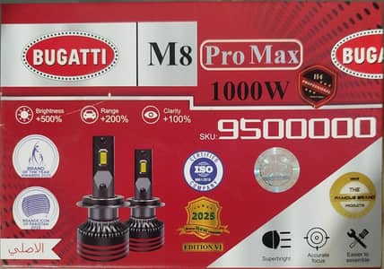 Bugatti led lights 1000w H4 fitting