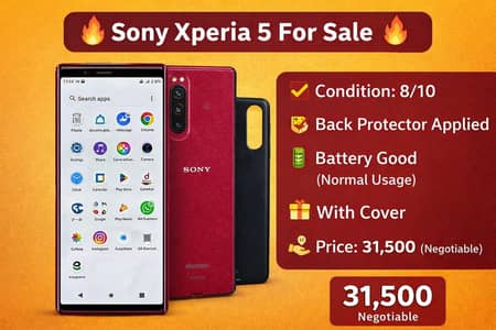 Sony Xperia 5 PTA Approved Best for Gaming condition 10/8