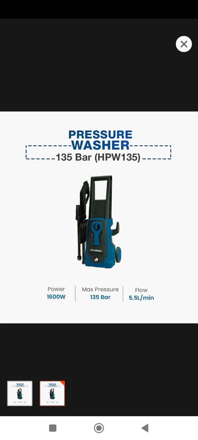 Hyundai Water Pressure 135Bar for sale