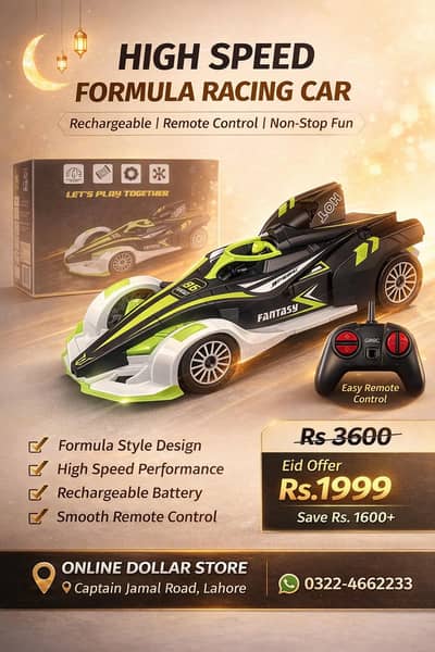 Formula Racing Car For Kids Remote Control Rechargeable