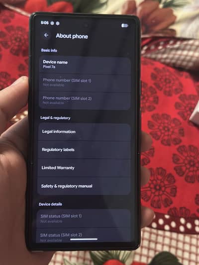 Google pixel 7A PTA approved