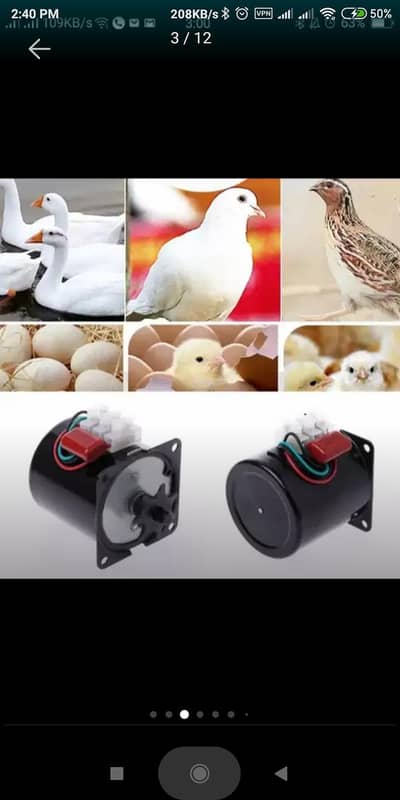 220v 14W Gear Motor 2.5-100RPM Low Noise Incubator Electric Motor