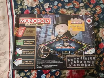 Monoply Ultimate Banking Game For Boys Black Plastic