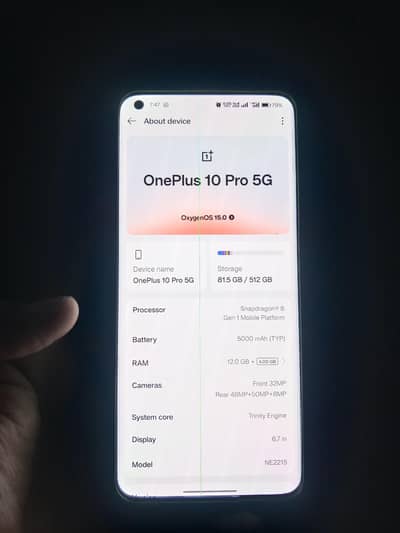 OnePlus 10pro official pta approved 12)512 complete box