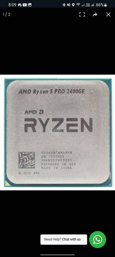 ryzen 5 pro 2400ge with amd radeon vega 11 (2gb gpu)